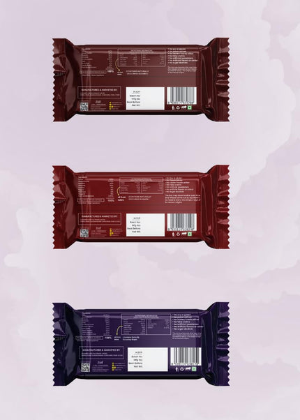 Sappy Combo Nut Bars – Clean Energy Bars with Dates, Nuts & Peanut Butter | No Preservatives