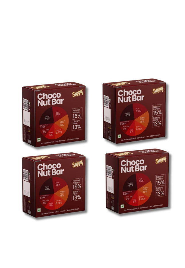 SAPPY Choco Energy Bar (50g) – Dates, Nuts, cocoa & Peanut Butter | No Preservatives