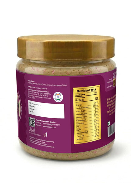 SAPPY Salty Peanut Spread (400g) – Stone Ground, Natural Texture | No Preservatives