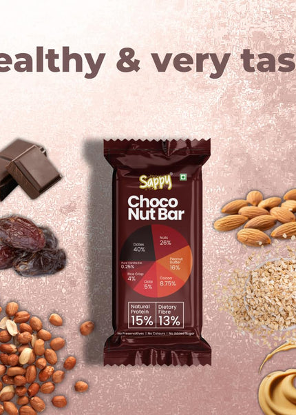 Sappy Combo Nut Bars – Clean Energy Bars with Dates, Nuts & Peanut Butter | No Preservatives