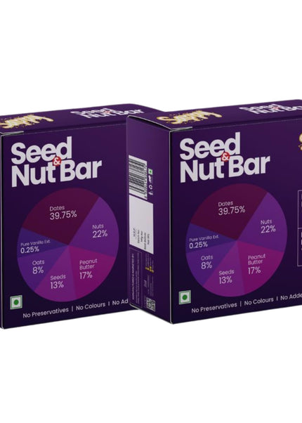 SAPPY Seed & Nut Energy Bars (50g) – Made with Dates, Nuts & Peanut Butter | No Preservatives