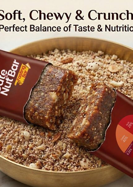 SAPPY Date & Nut Energy Bars (50g) – Made with Dates | Rich in Fiber & Protein | No Preservatives