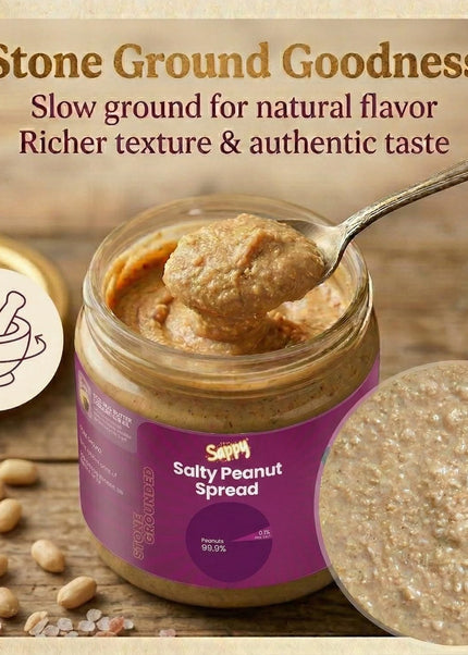 SAPPY Salty Peanut Spread (400g) – Stone Ground, Natural Texture | No Preservatives